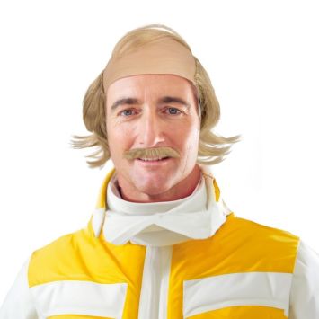 Perruque et moustache Jean-Claude Dusse Les Bronzés font du ski déguisement drôle | jourdefete.com