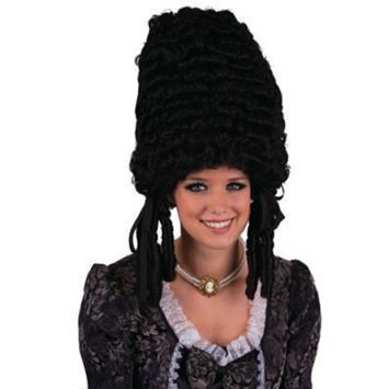 Perruque de Marquise Pompadour - Noire