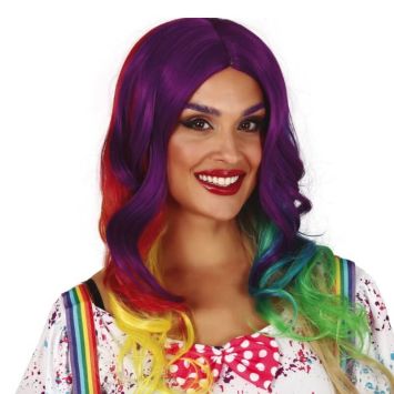 perruque-multicolore-femme | jourdefete.com
