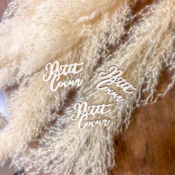 12 Décorations en bois - Petit Cœur