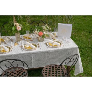 Nappe en polyester - 145 x 240 cm - Collection Petit Cœur