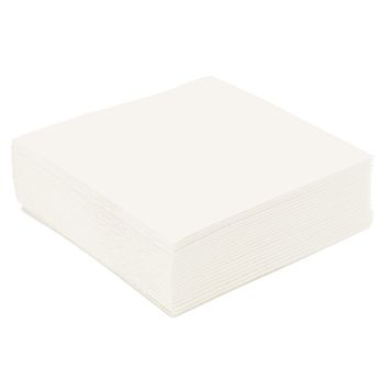 50 Petites Serviettes Microgaufrées - Blanc