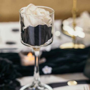 Photophore en verre - Harmonie - 7 x 20 cm