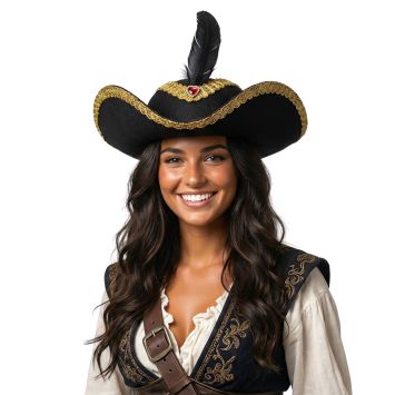 Chapeau d'Amiral Pirate pour femme