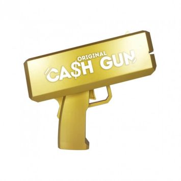 Cash Gun Doré et billets dollars