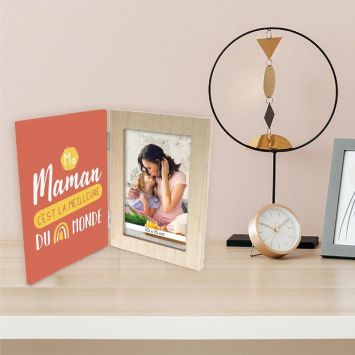 Cadre Photo Pliable - Ma Maman c'est la meilleure du monde - Collection Famille d'Amour