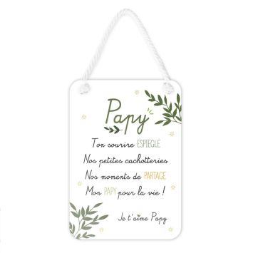 Plaque affective - Papy - Collection Famille d'Amour | jourdefete.com