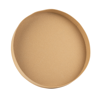 Plateau rond en carton kraft pour présentation de buffet | jourdefete.com