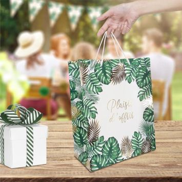 Pochette cadeau Tropical - Plaisir d'offrir - Modèle Moyen