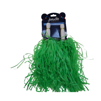2 pompons verts de pom-pom girl