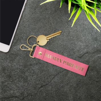 Porte-clés avec lanière "Maman Parfaite" - Collection Maman d'Amour