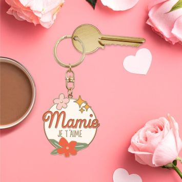 Porte-clés "Mamie je t'aime" - Collection Mamie Chérie