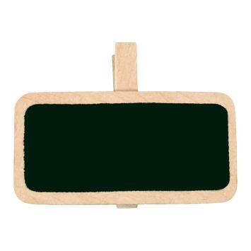 Porte-noms mini ardoises x12 - Bois naturel
