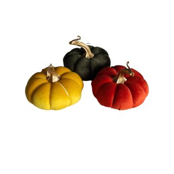 citrouille velours 3 couleurs | jourdefete.com