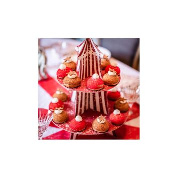 Présentoir à Cupcakes - 2 étages - Circus Vintage 