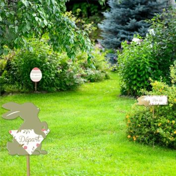 Pack de 6 bâtonnets à planter - Flèches directionnelles - Joyeuses Pâques