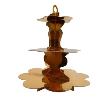 Présentoir à gâteaux de 3 étages - 37 cm - Couleur au choix