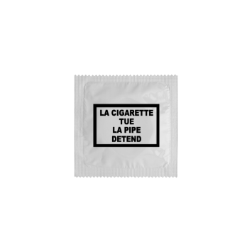 Préservatif Humoristique "La Cigarette Tue"