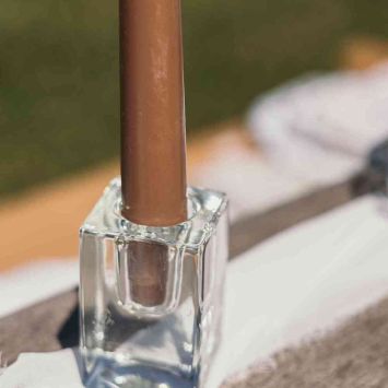 Bougeoir en verre - Pureté - 4 x 6 x 4 cm