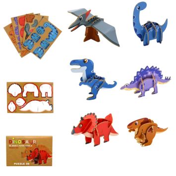 Puzzle 3D - Dinosaure - 12 cm - Modèle Aléatoire