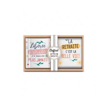 Coffret Cadeau Mug et Chaussettes Femme - Retraite