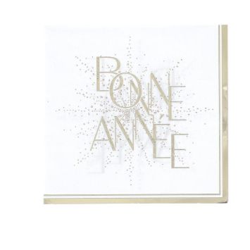 16 serviettes "Bonne Année" en papier - Nouvel An - 33 x 33 cm - Collection Bubbles Party
