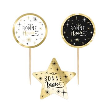 Pack de 12 Pics et 20 décos de table - Bonne Année