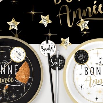 Pack de 12 Pics et 20 décos de table - Bonne Année