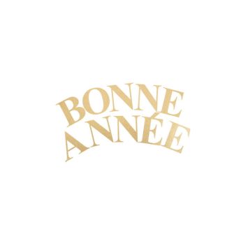 Stickers Bonne Année Paillettes Or De 15 à 18 cm