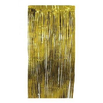 Rideau à lamelles dorées pour décors de fête | jourdefete.com