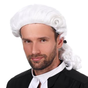 Perruque blanche baroque pour homme