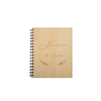 Carnet de notes en bois - Maîtresse - Modèle au choix