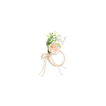 Rond de serviette - Rose et Jasmin - Couleur au choix