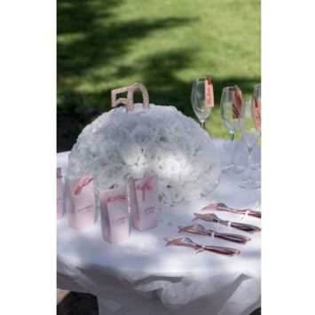 Centre de table Bouquet de Roses - Blanc