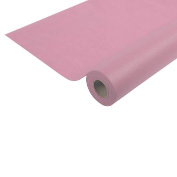 rouleau de nappe spunbond rose poudre de 10 mètres | jourdefete.com