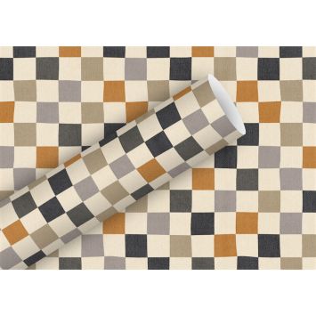 Rouleau de papier cadeau - 2 x 0,7 m - Check Up Boho