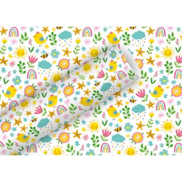 Rouleau de papier cadeau - 2 x 0,7 m - Hello Sunshine