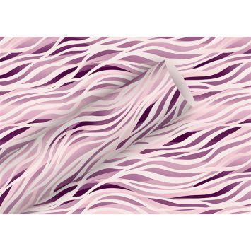 Rouleau de papier cadeau - 2 x 0,7 m - Vagues violettes