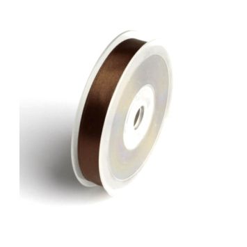 Ruban satin 15 mm - Chocolat