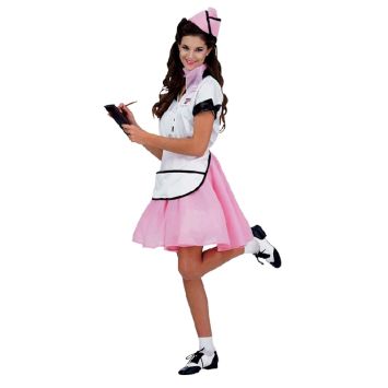 Déguisement Adulte Serveuse 50's - Taille Unique 