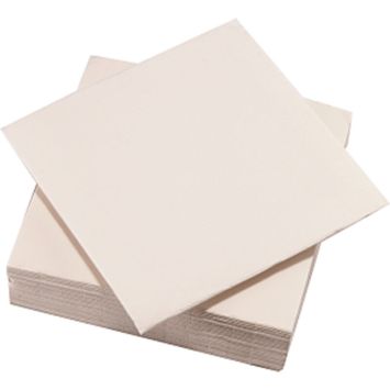 50 serviettes microgaufrées grège de 38 cm | jourdefete.com