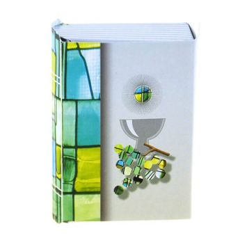 10 Boîtes à Dragées Communion - Missel vitrail