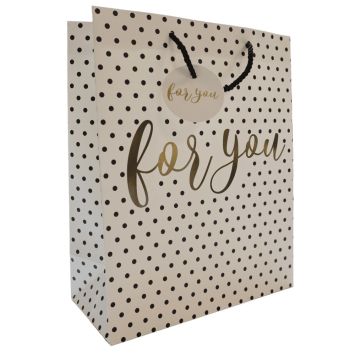 Sac cadeau en papier - For You - Taille M