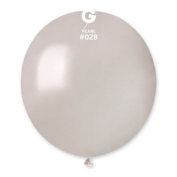 10 ballons métallisés 48 cm perle | jourdefete.com