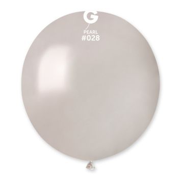 10 Ballons Métallisés - 48 cm - Couleur Perle
