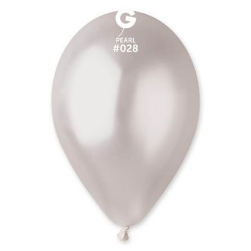 50 ballons métallisés 30 cm perle | jourdefete.com