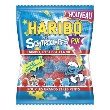 Bonbons Haribo Les Schtroumpfs Pik acidulés | jourdefete.com