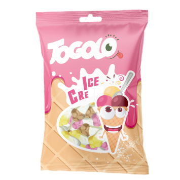Sachet de bonbons gélifiés - Cornets de glace - TOGOLO - 125 g
