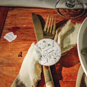 2 Badges Témoin - Collection Sauge Green