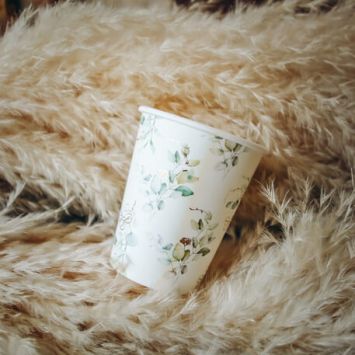 8 Gobelets en carton - Collection Sauge Green